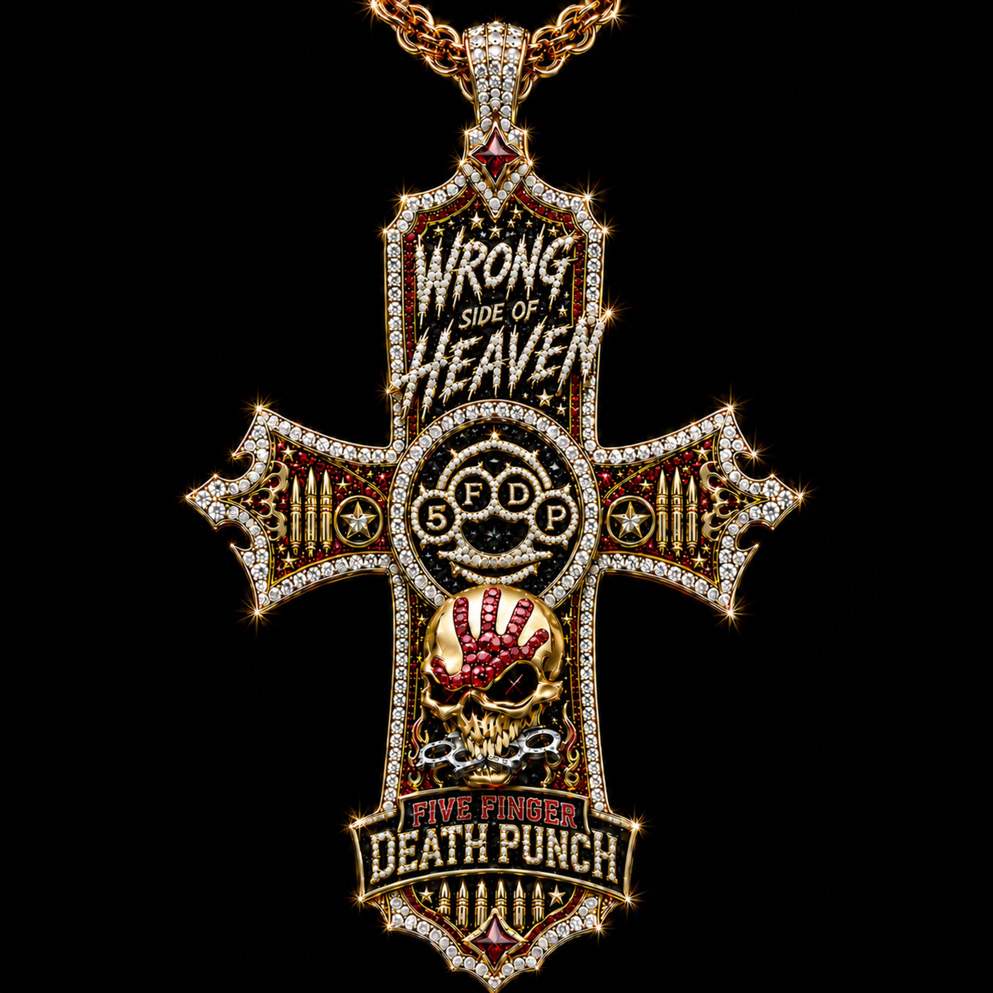 FFDP Solid Gold Chain with Diamond Pendant TTTT