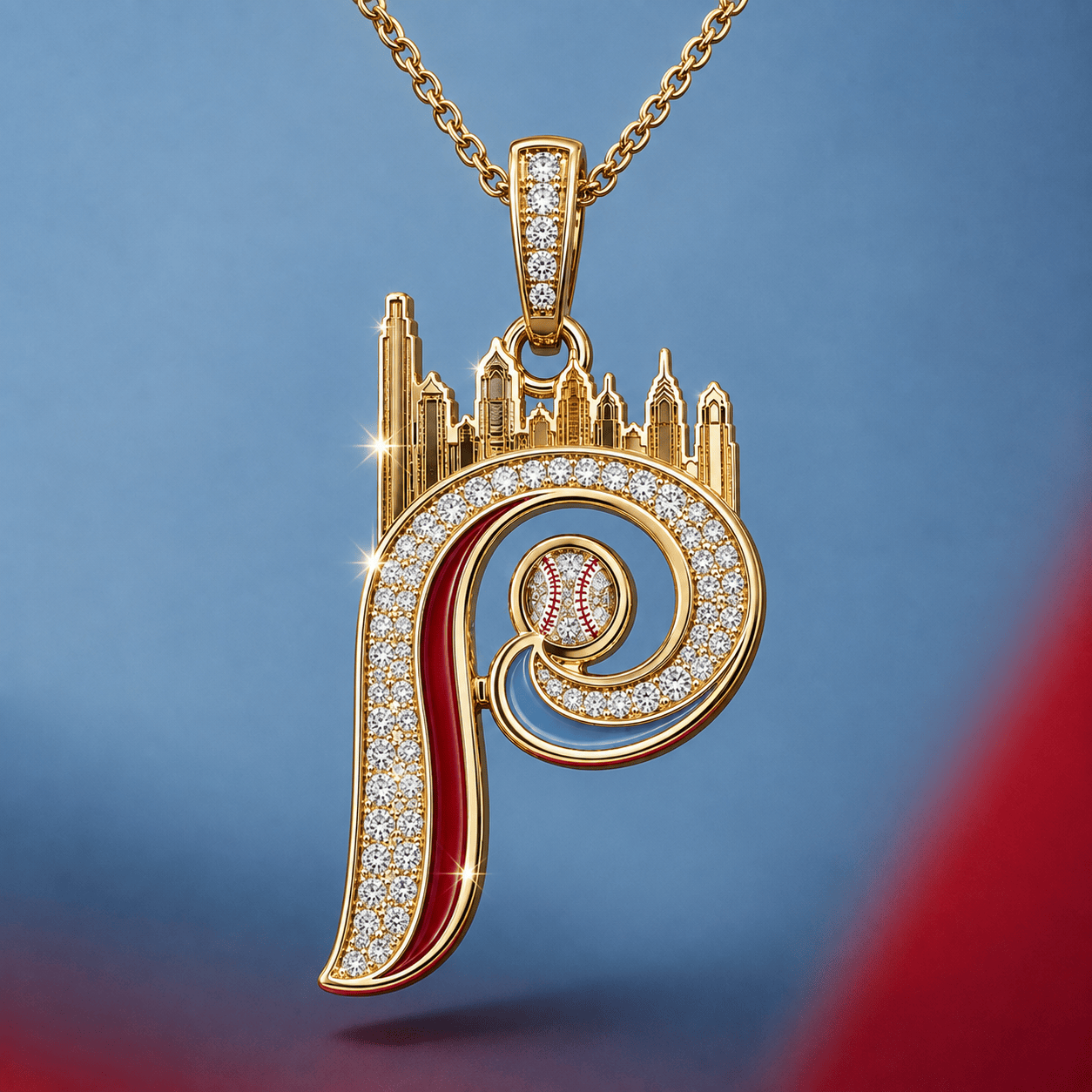 PPP Solid Gold Chain with Diamond Pendant BMD
