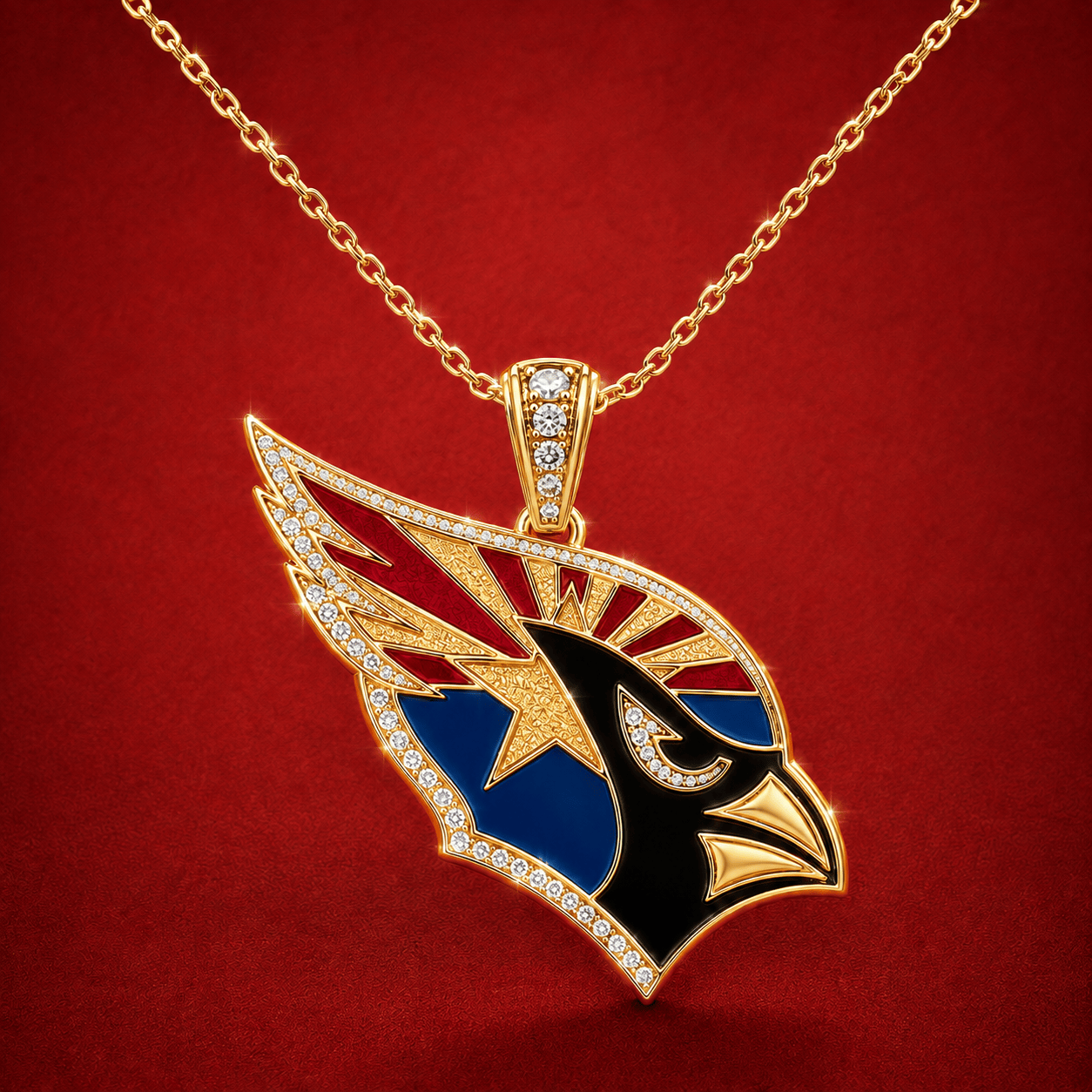 ARCD Solid Gold Chain with Diamond Pendant BMD