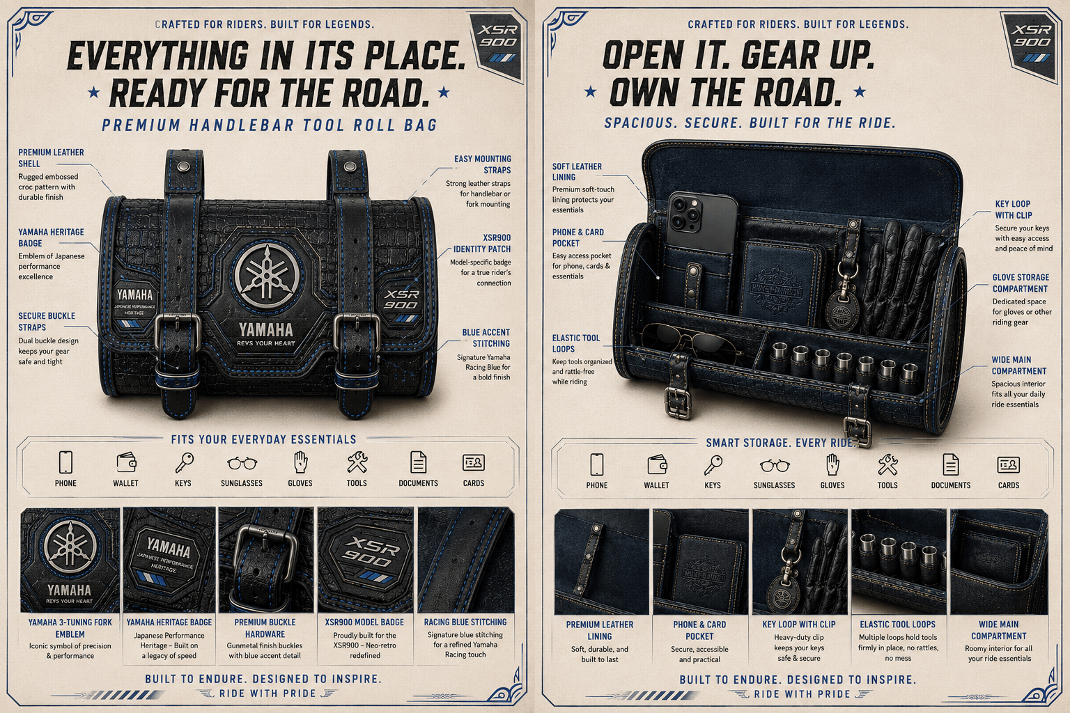 YMH Premium Vintage Motorcycle Bag NTNA