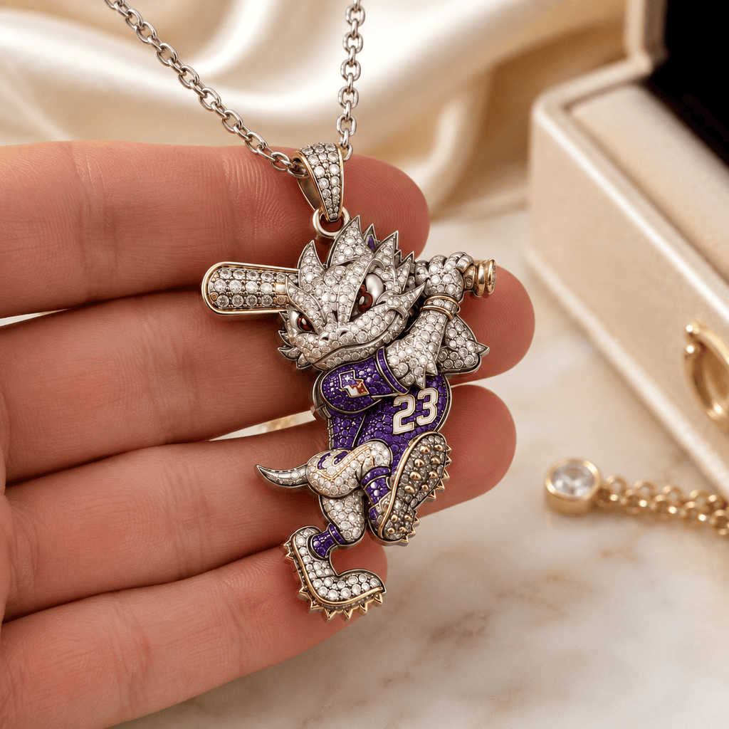TCU Solid Silver Chain with Diamond Pendant PDL