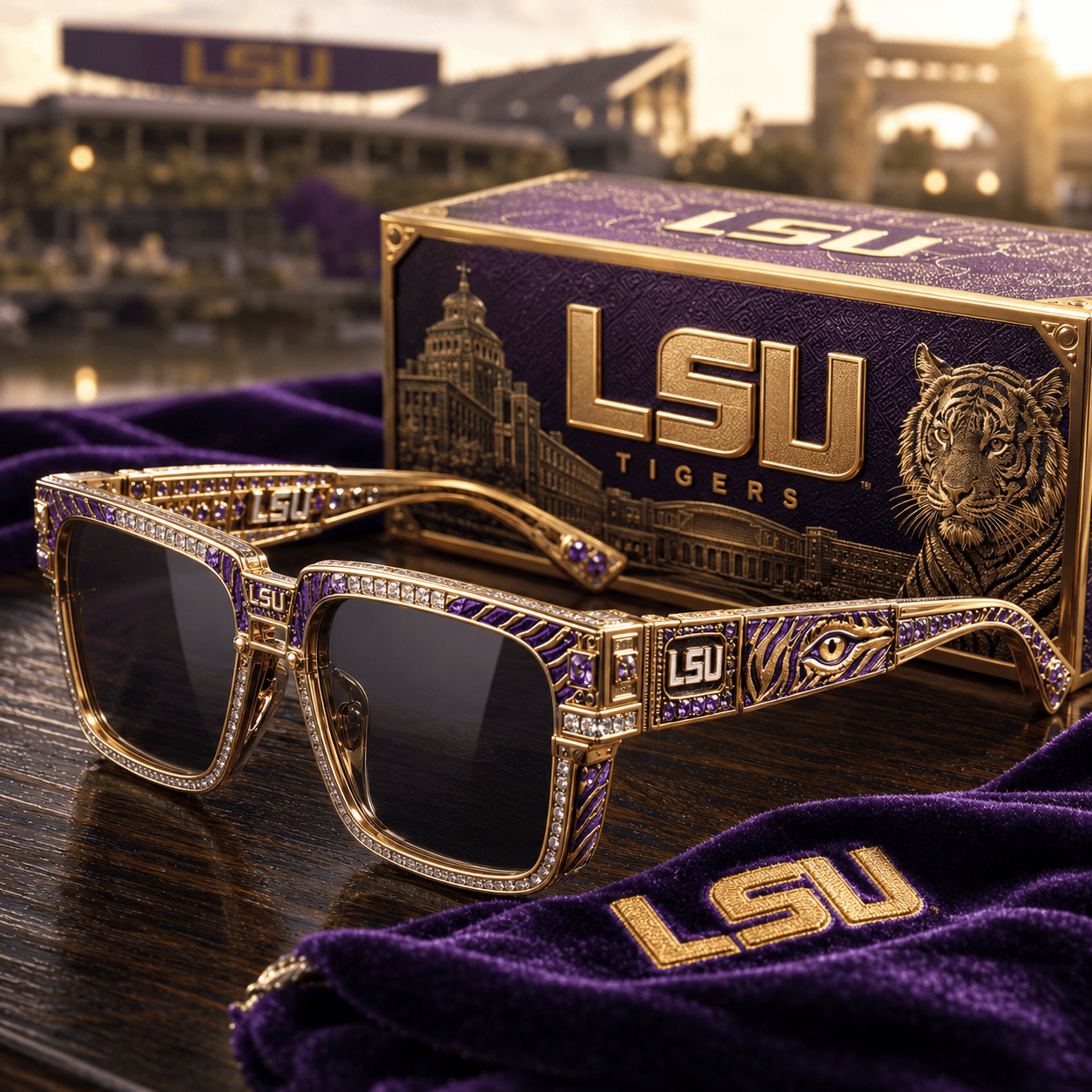 PREMIUM LSU UNISEX SUNGLASSES PTKL