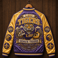 PREMIUM LSU SATIN BASEBALL JACKET NTNA