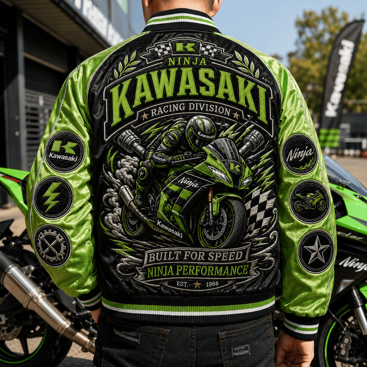 PREMIUM KWSK SATIN BASEBALL JACKET NTNA