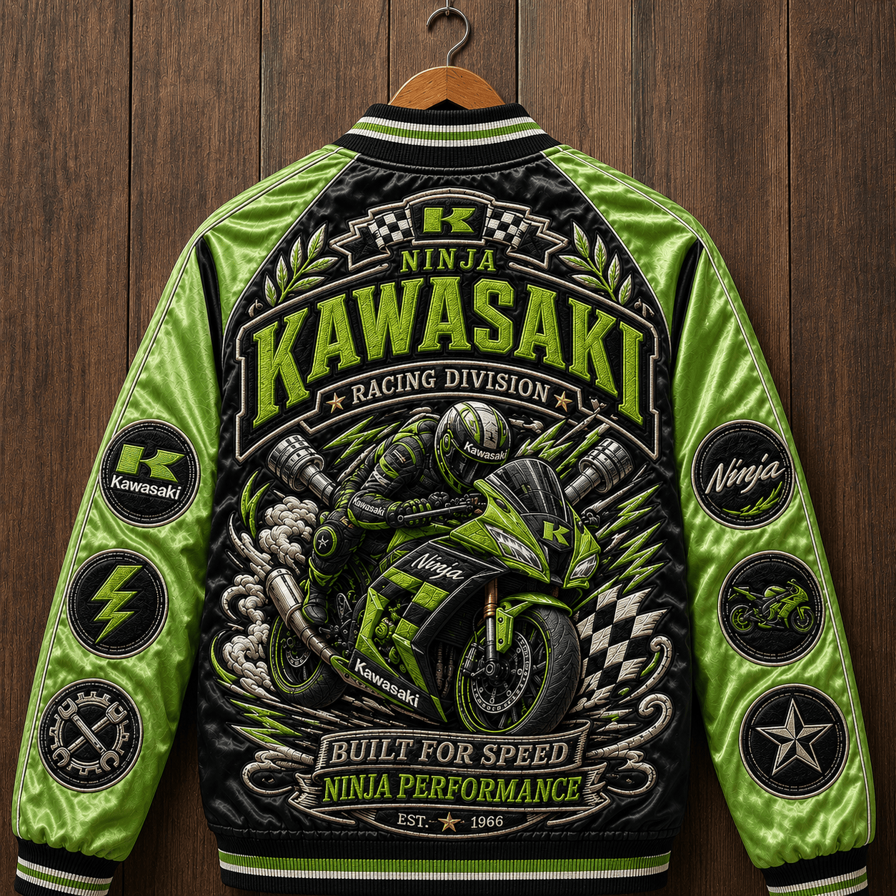 PREMIUM KWSK SATIN BASEBALL JACKET NTNA