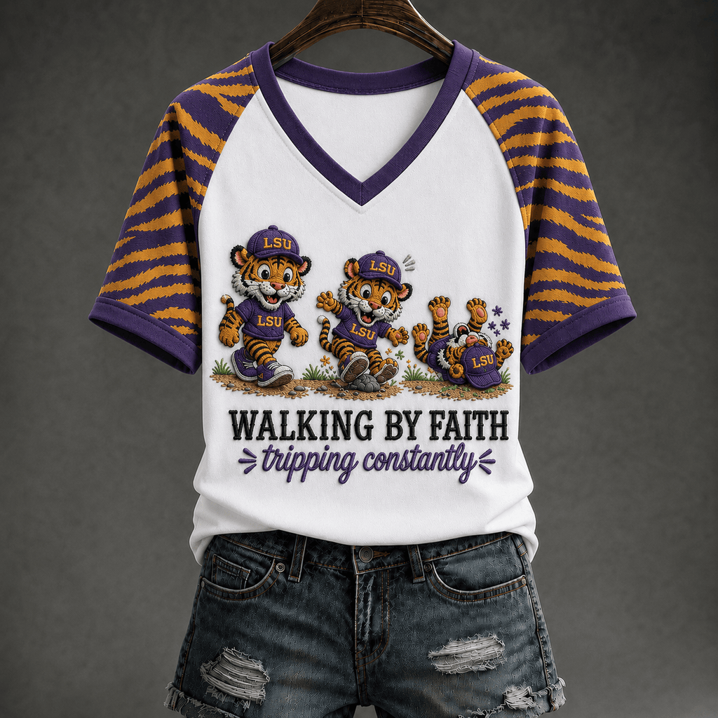 Premium LSU V-neck Shirt PDL