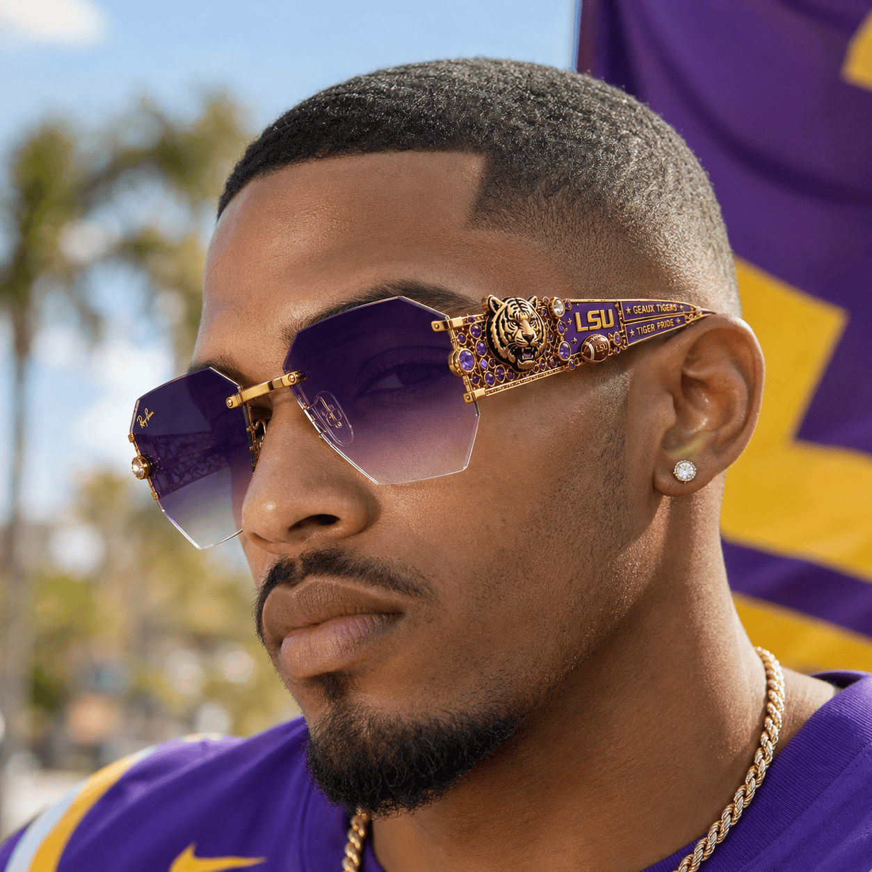 PREMIUM LSU UNISEX SUNGLASSES NPL