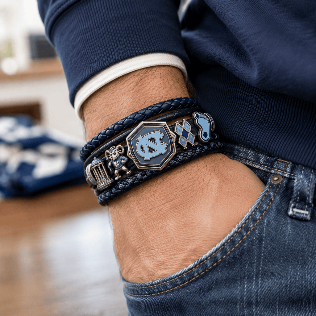 UNC Braided Bracelet Set TTNL