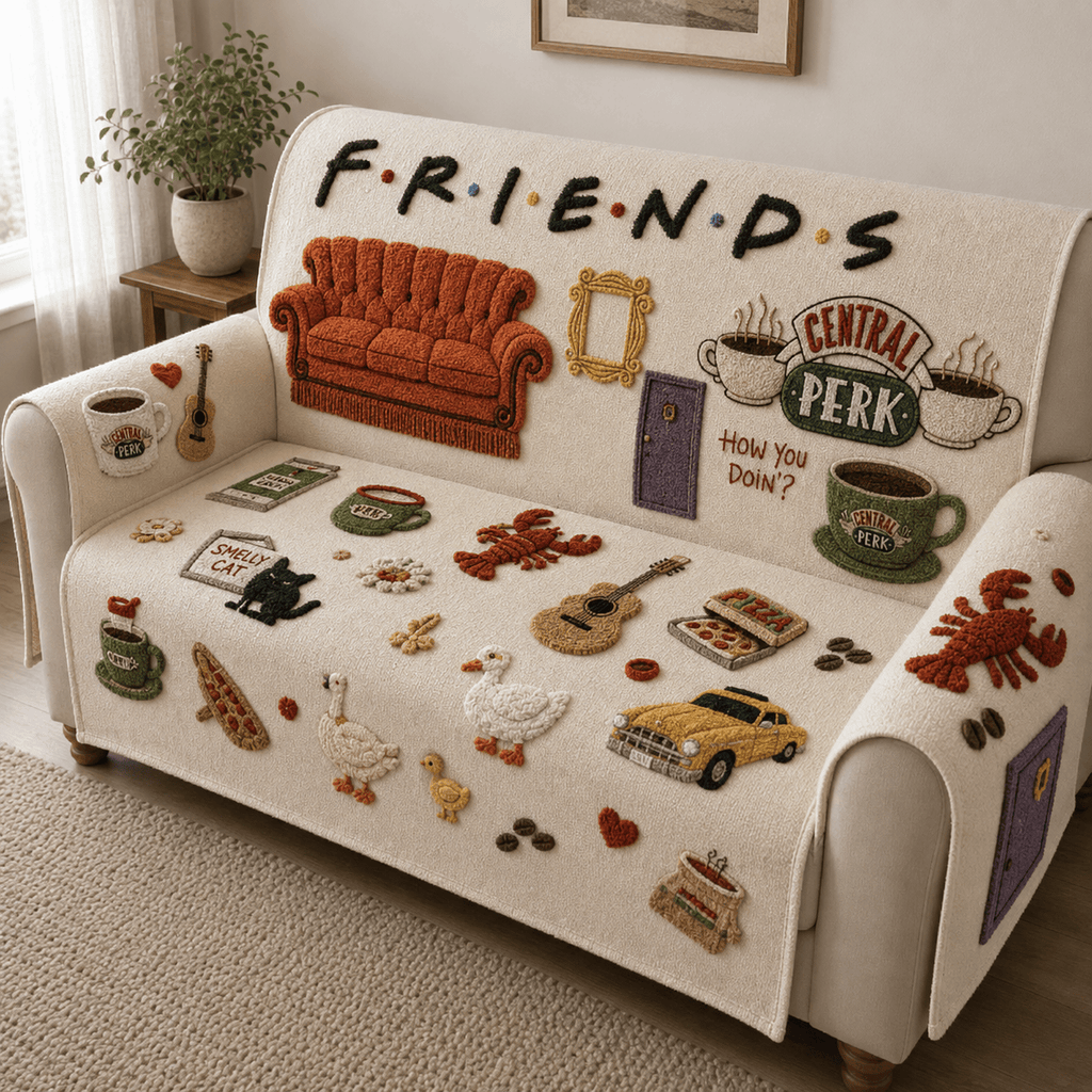 FRS Tufted Sofa Cover & Pillow Set DNBN