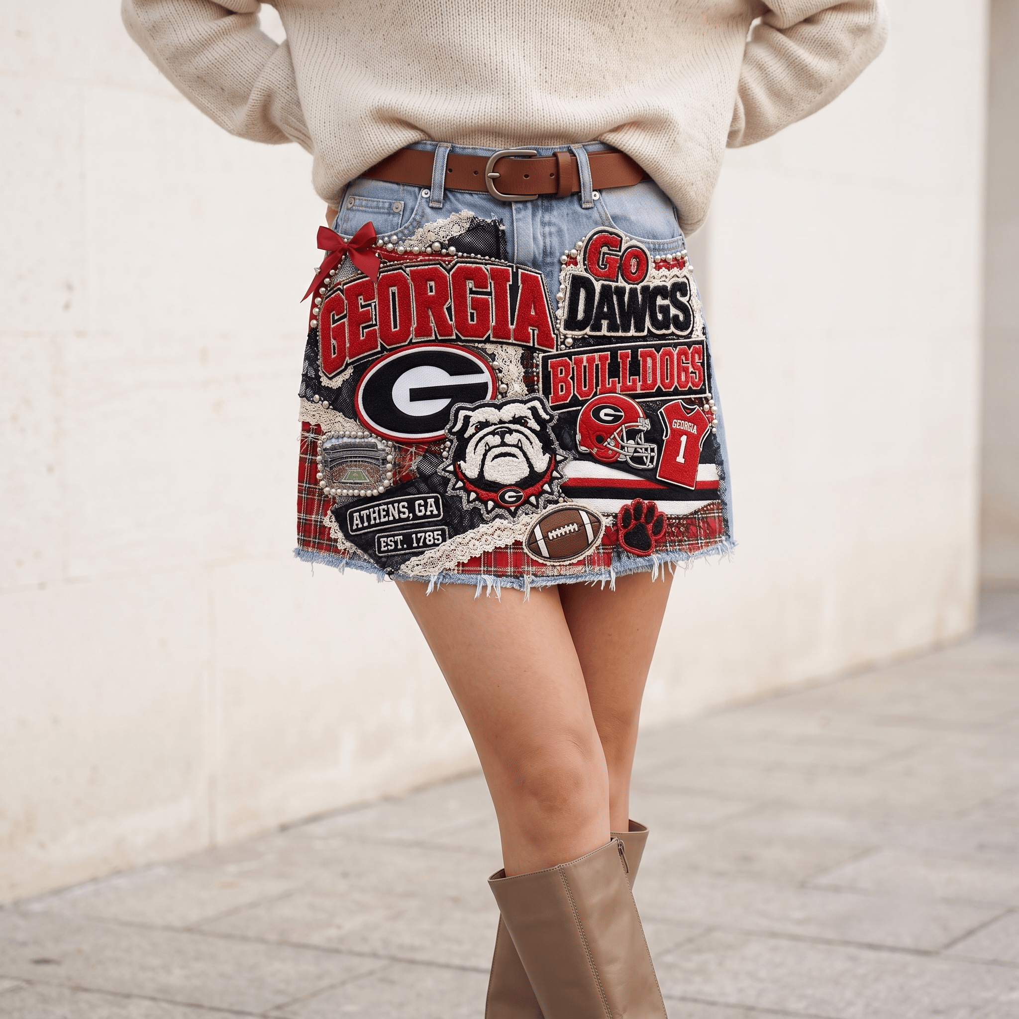 GGBD Embellished Denim Skirt HTTT