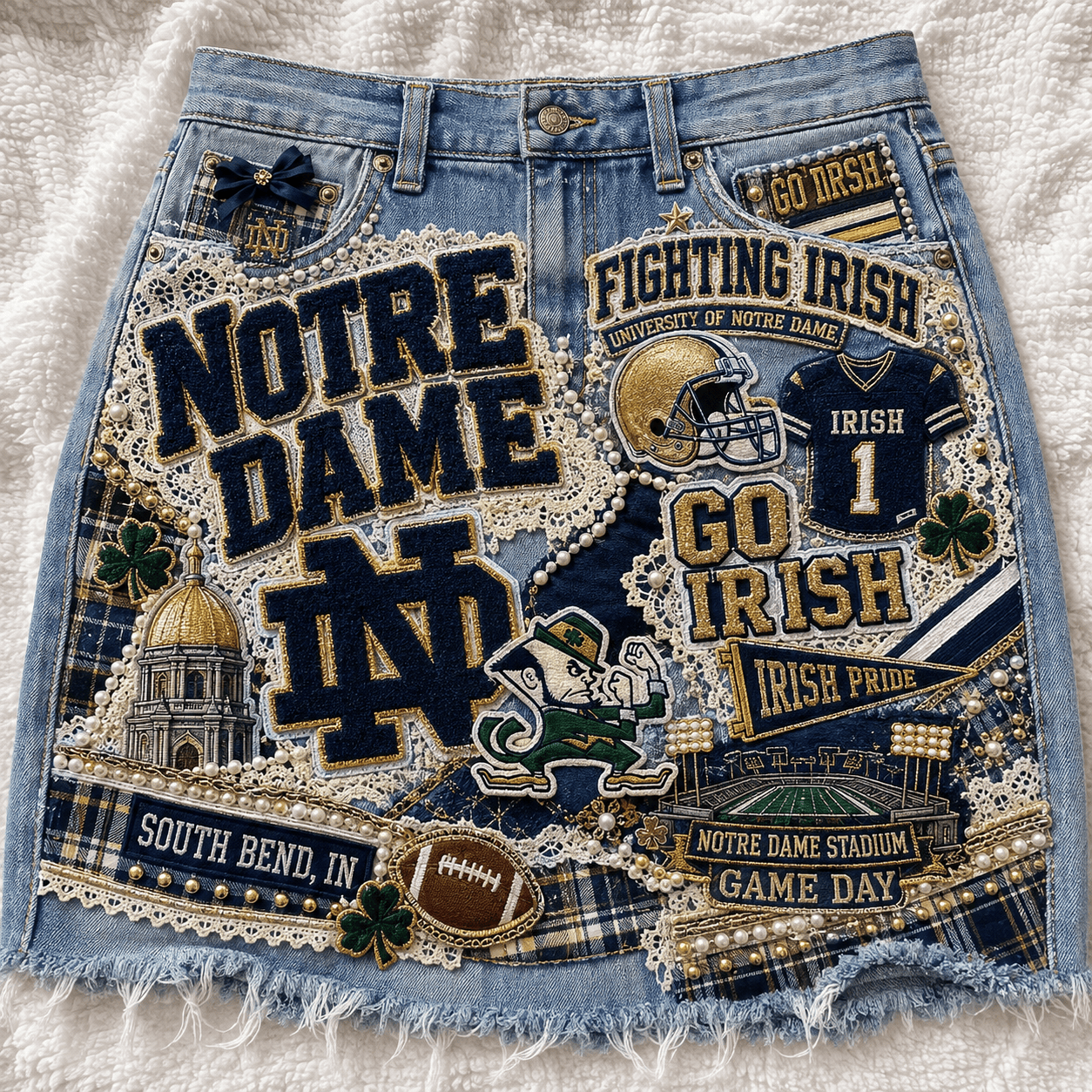 NDFI Embellished Denim Skirt NTKO