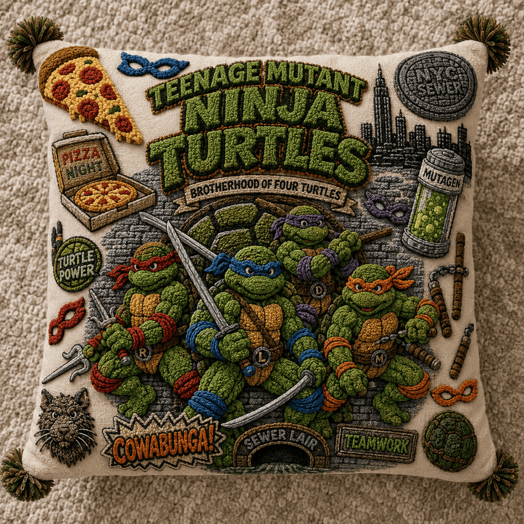 TMNT Tufted Sofa Cover & Pillow Set DNBN