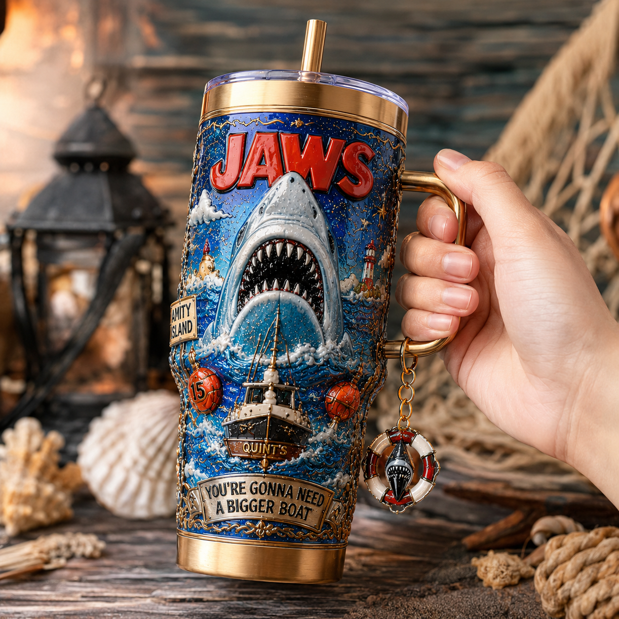 JAWS 40oz Tumbler With Handle TTNL