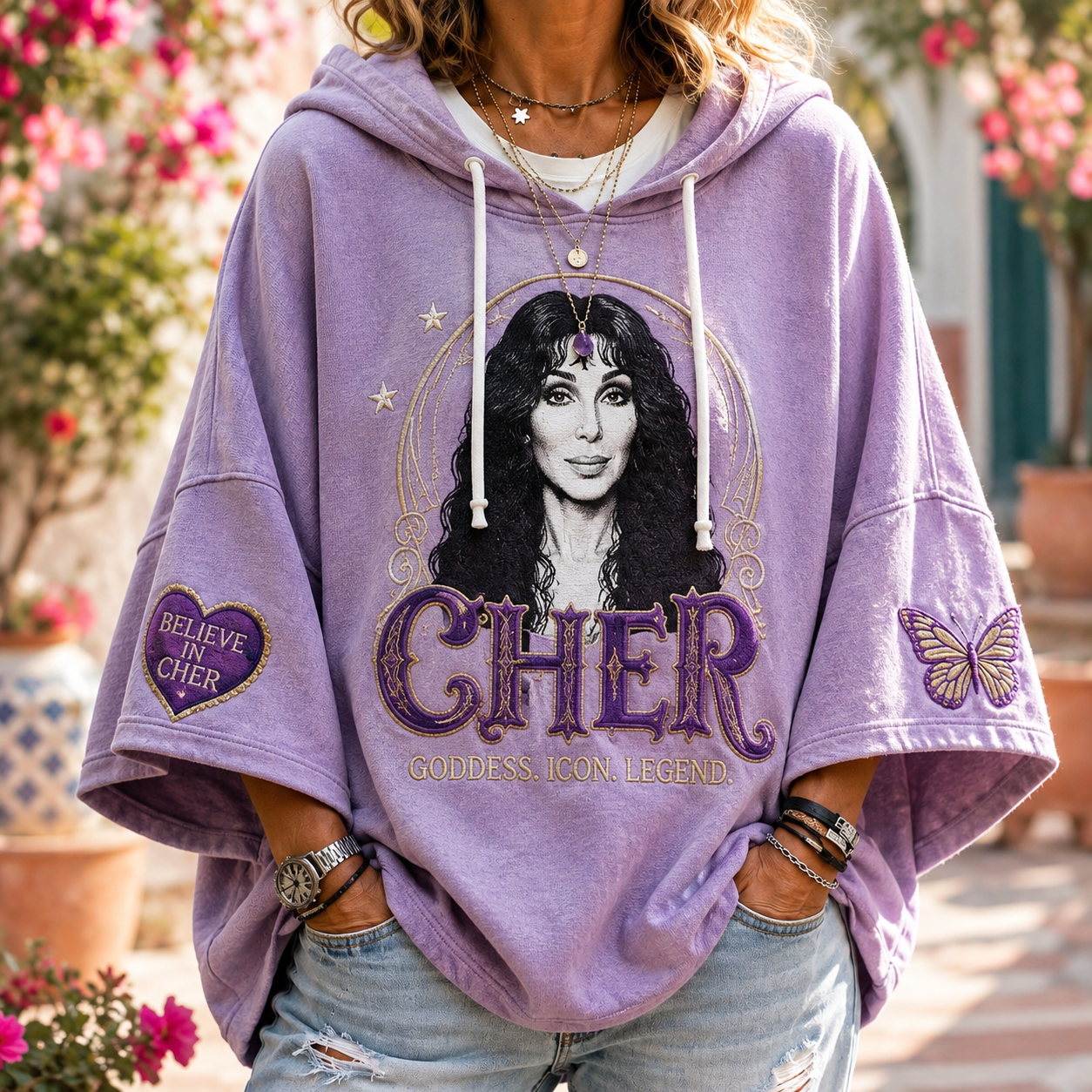 Premium CHER Short Sleeve Hoodie NVH