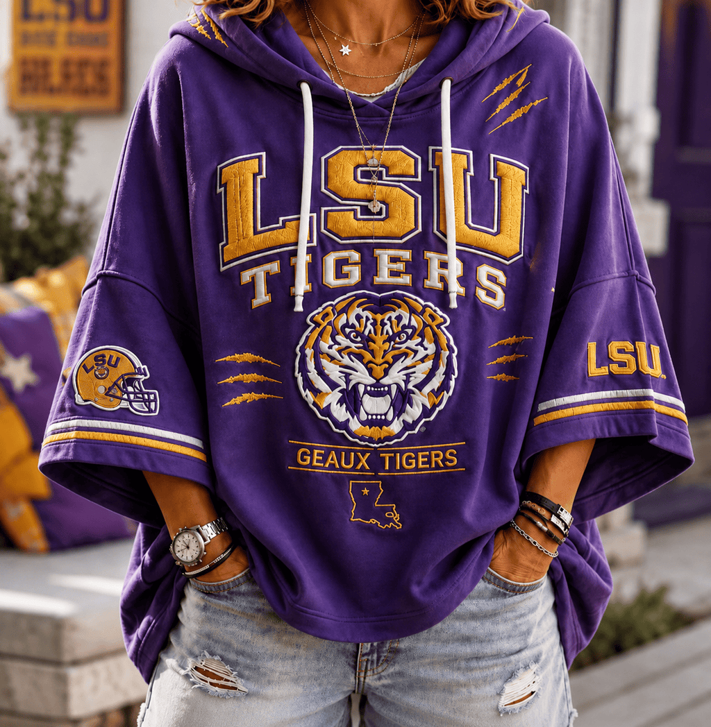 Premium LSU Short Sleeve Hoodie NVH