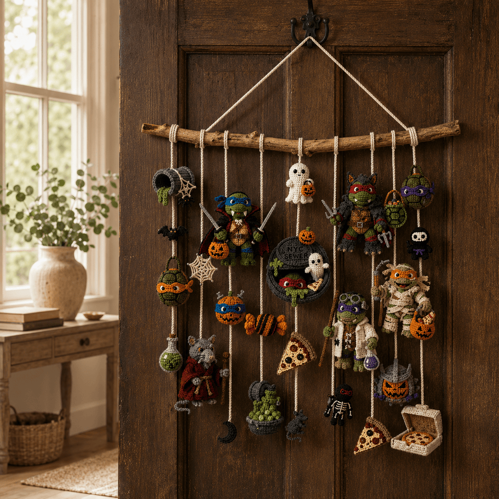 NJT Halloween Crochet Wall Hanging HTTT