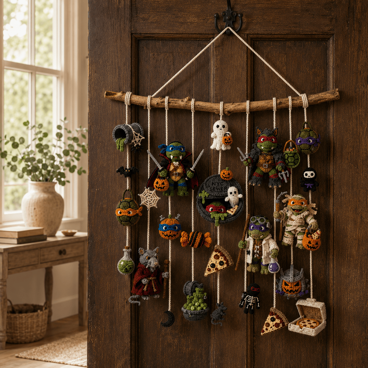 NJT Halloween Crochet Wall Hanging HTTT
