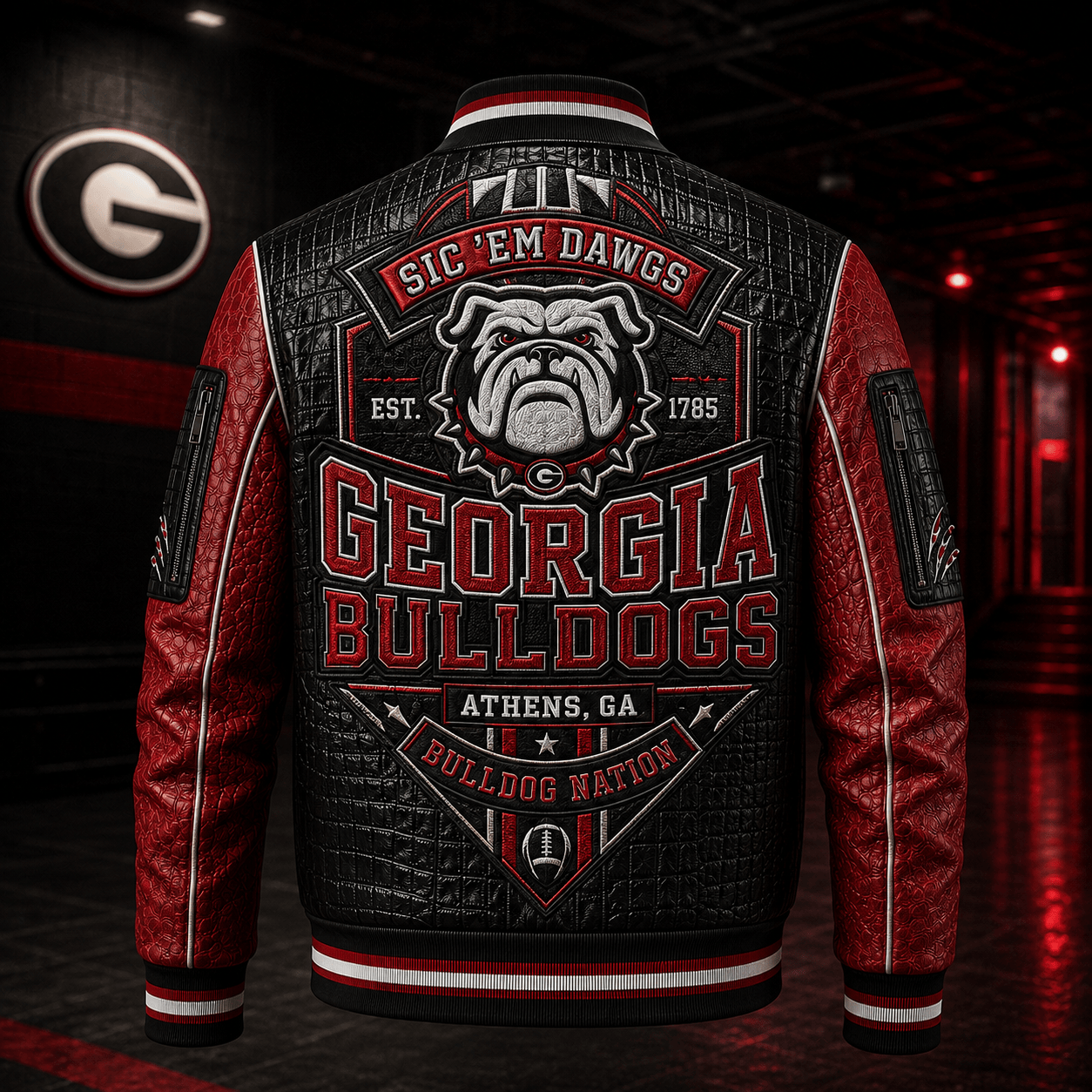 Premium GGBD Leather Zipper Jacket TNSM