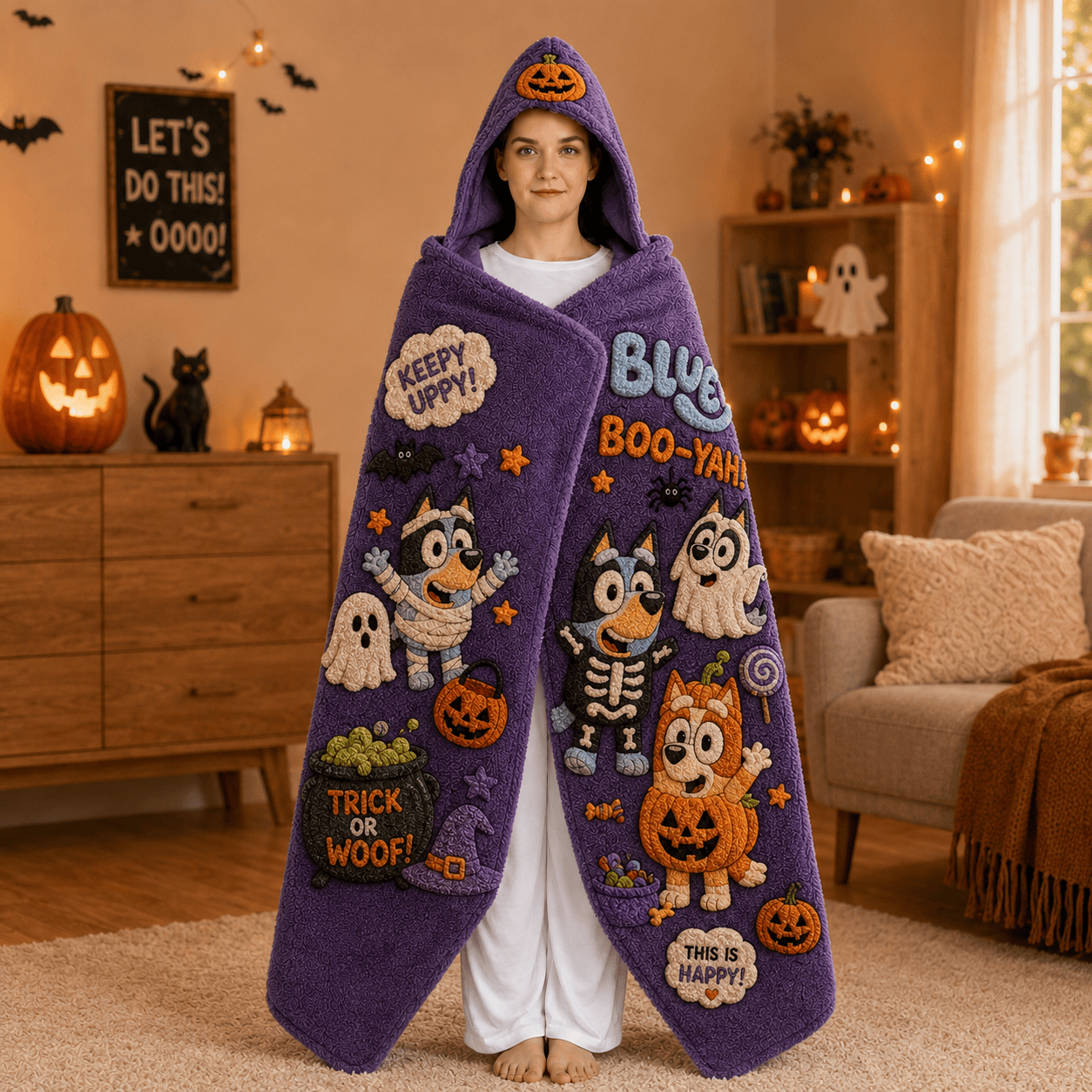 Premium BLU Hooded Blanket BMD
