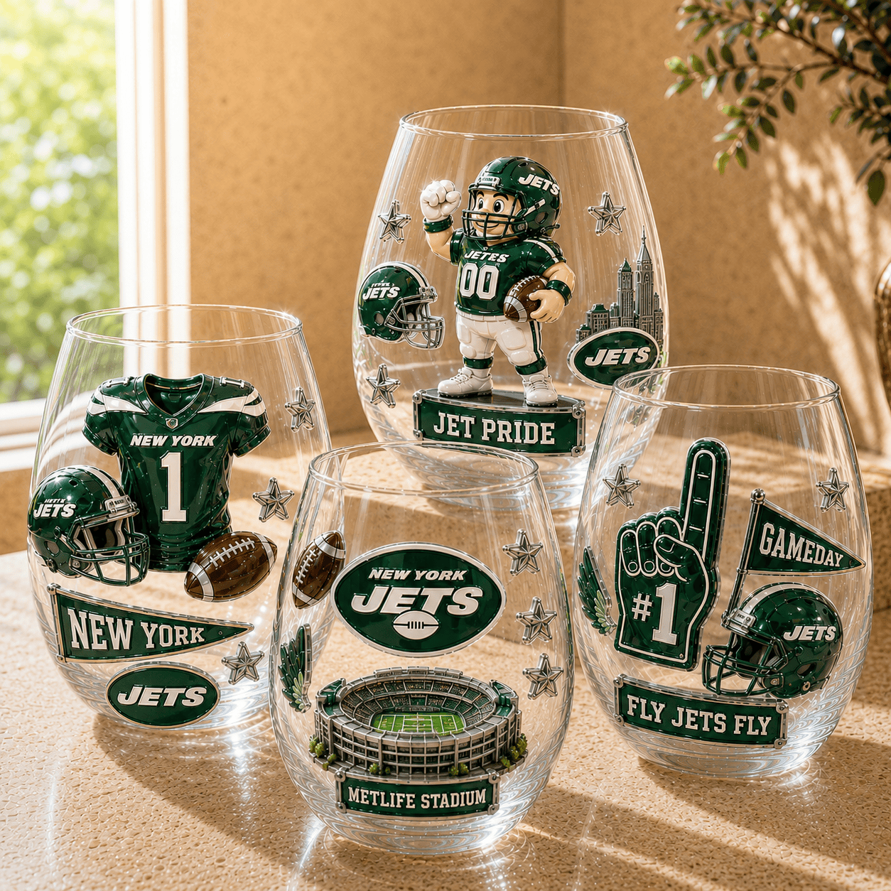 Premium NYJ Whiskey Glass Set TMH