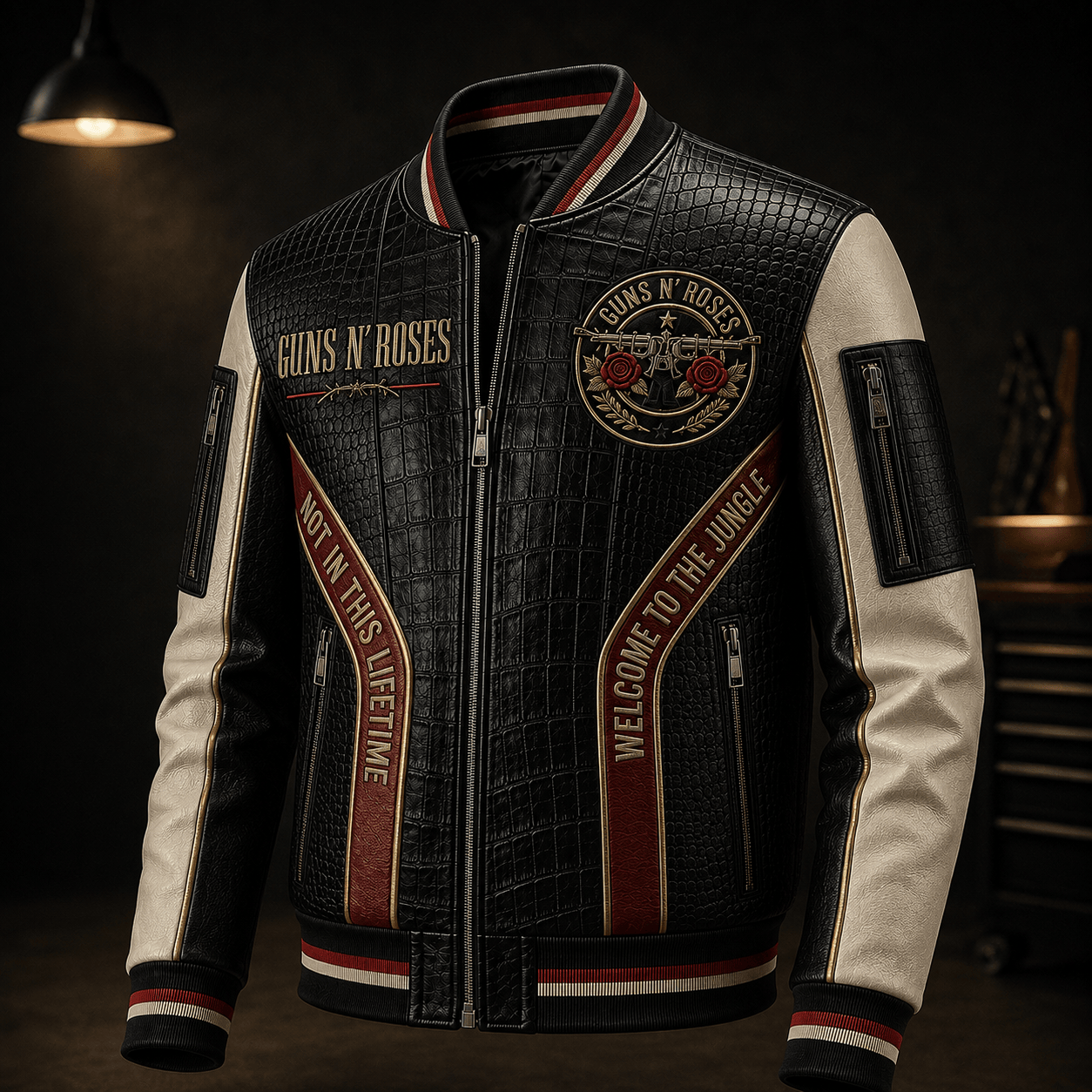 Premium GNR Leather Zipper Jacket PVNA