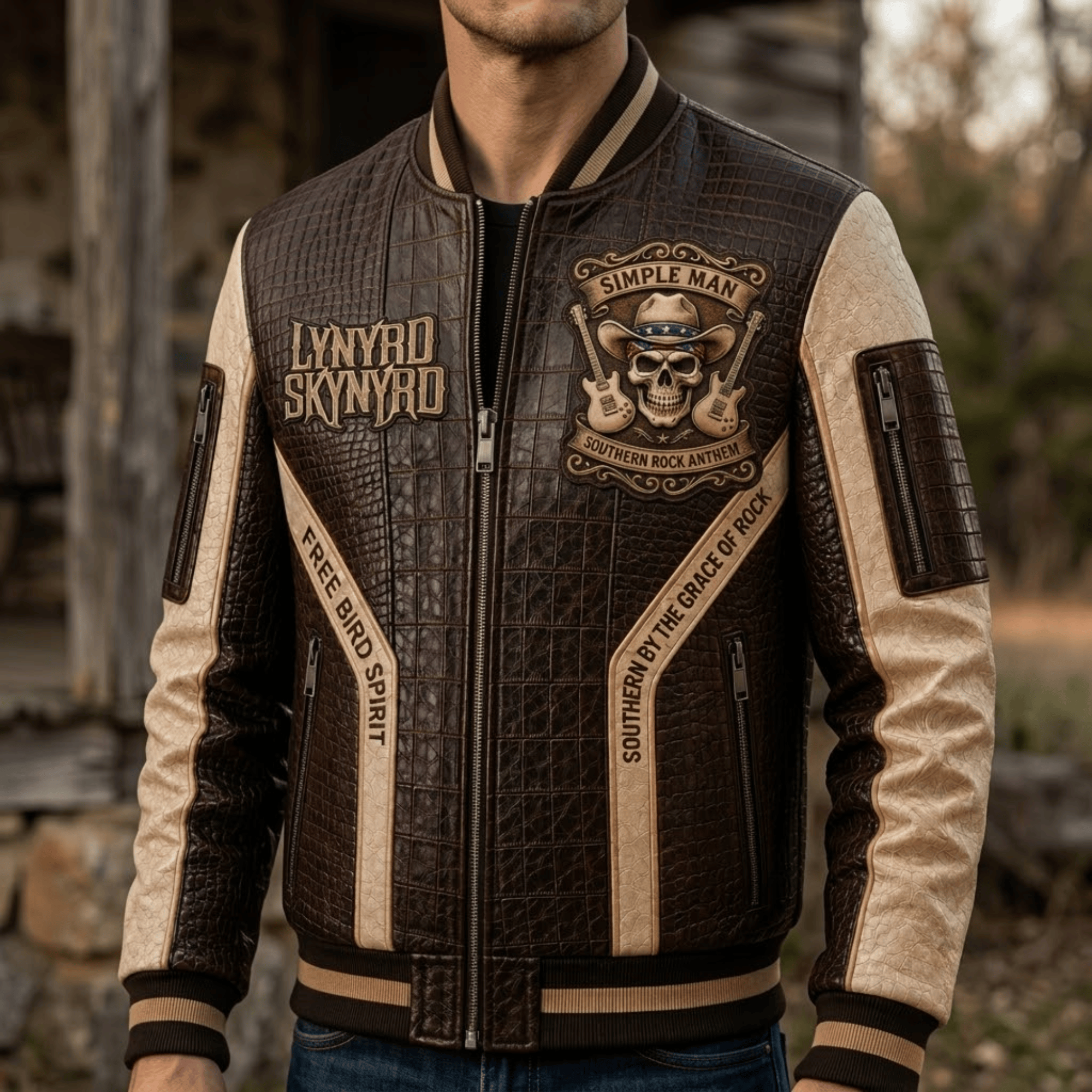 Premium LNSN Leather Zipper Jacket TTMH