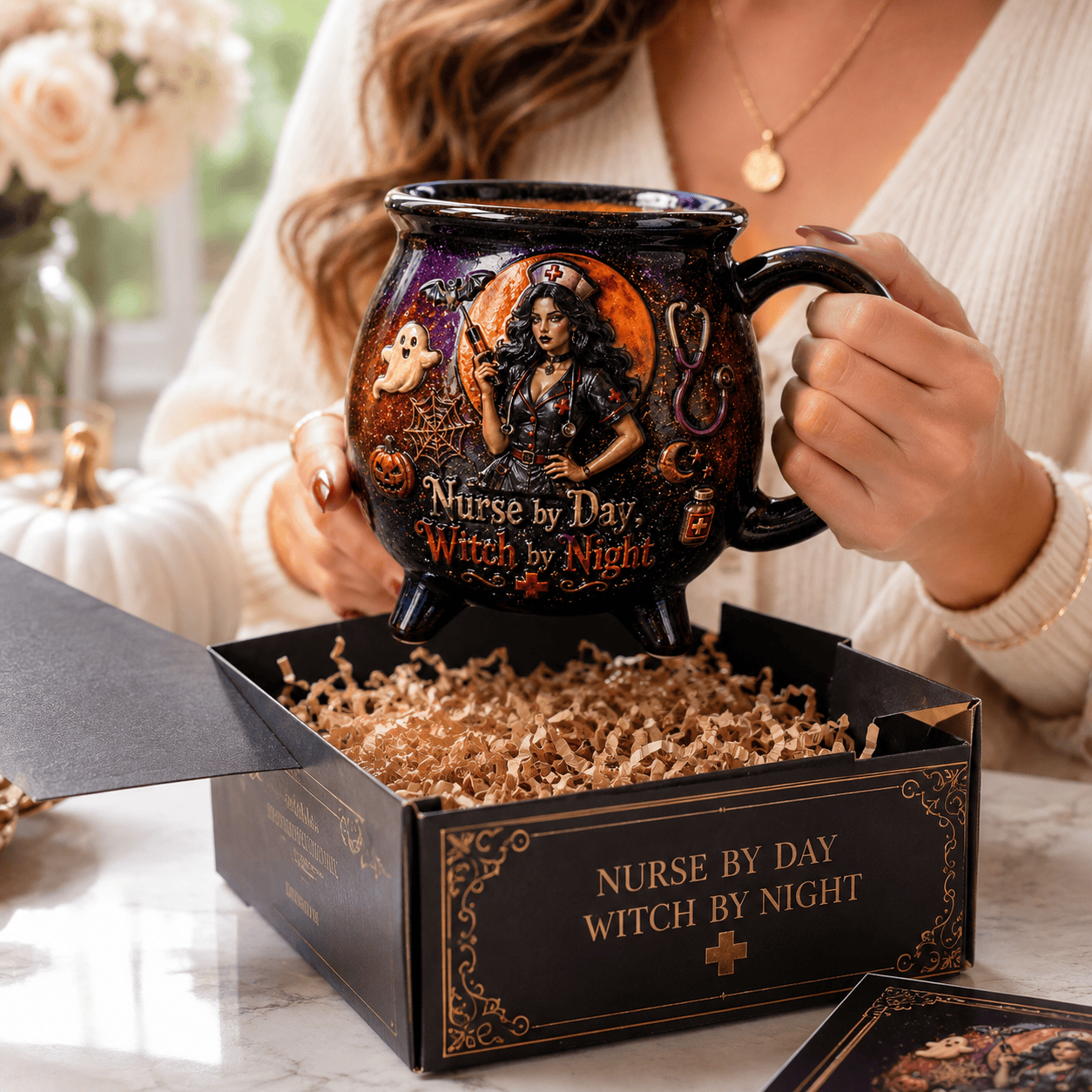 Premium NURSE Witch Cauldron Mug NPL