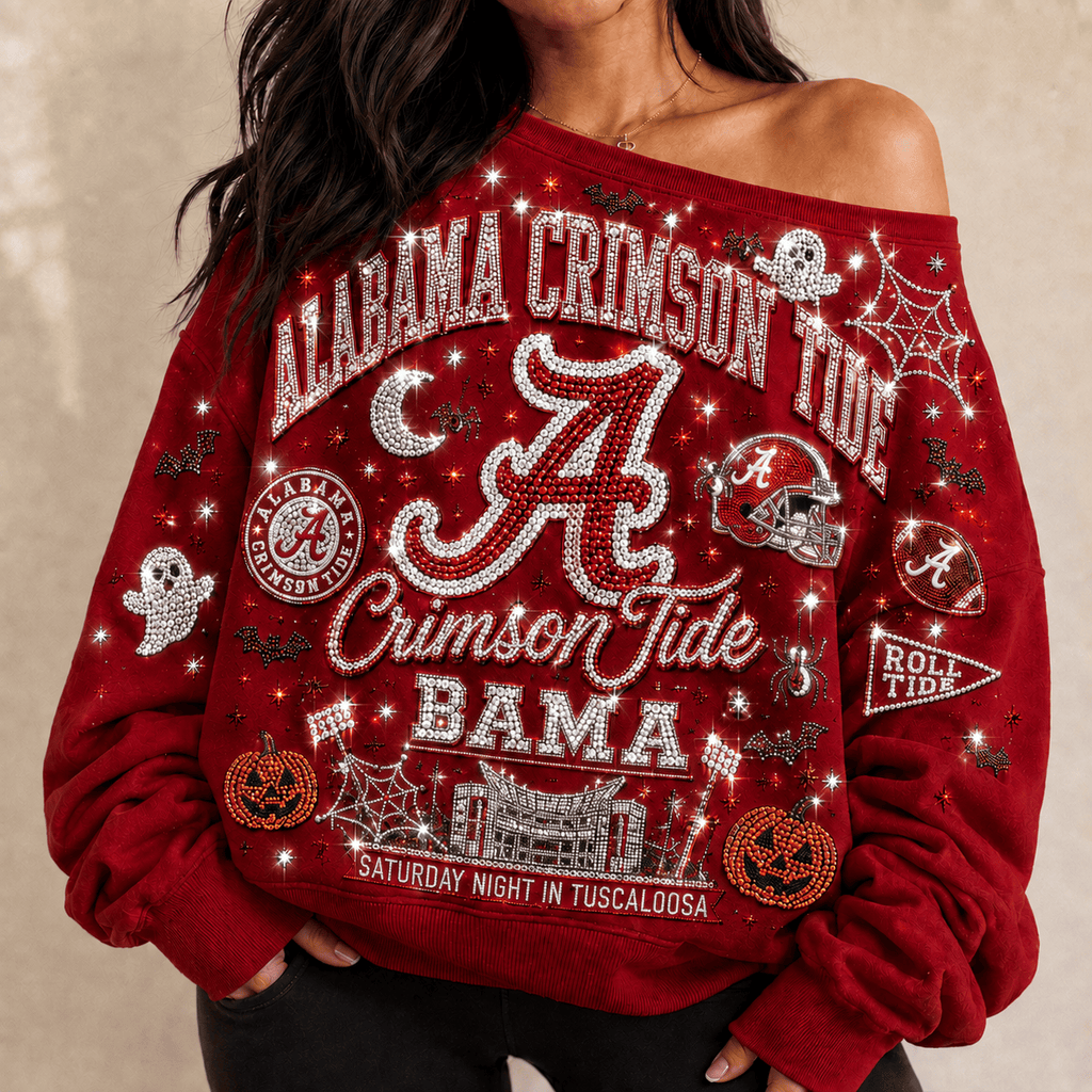 ACT 3D SHOULDER RHINESTONE SWEATSHIRT NTKO