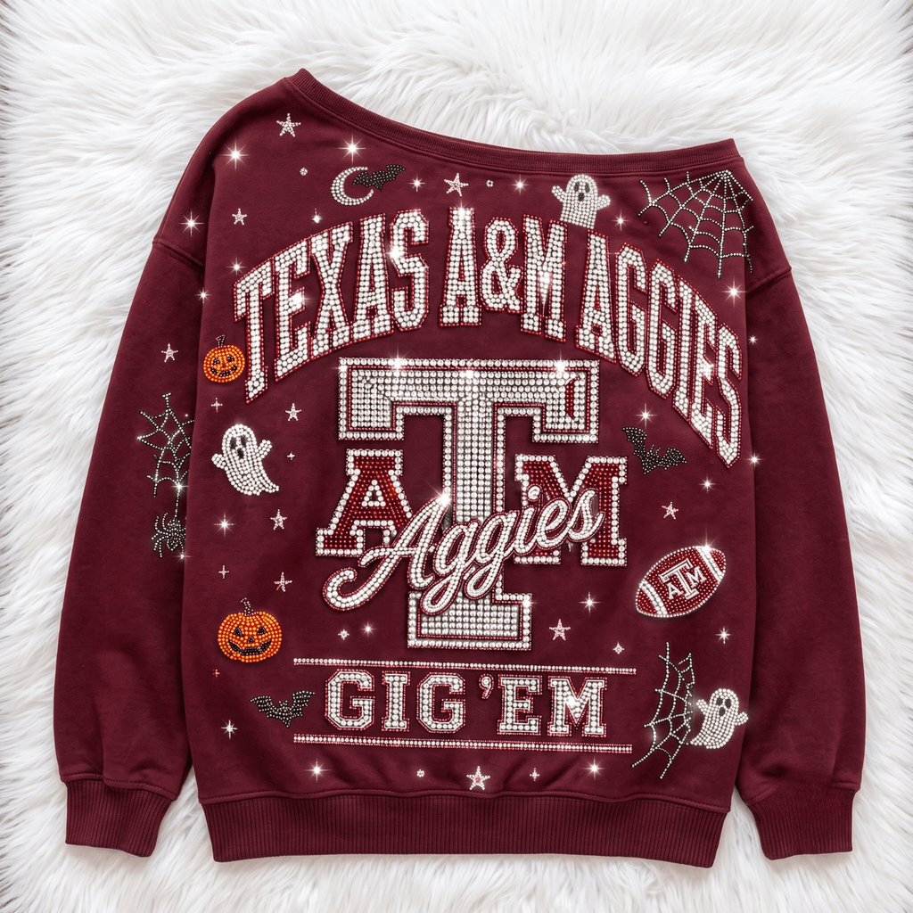 TAMA 3D SHOULDER RHINESTONE SWEATSHIRT NTKO