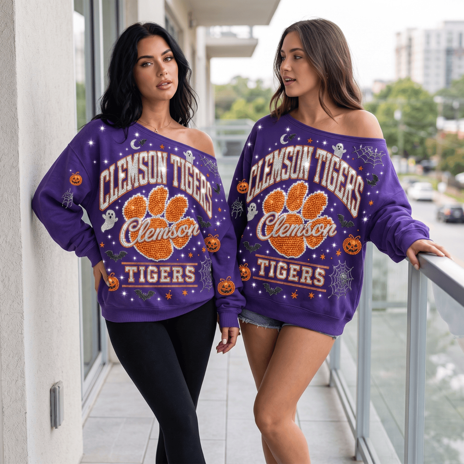 CTFB 3D SHOULDER RHINESTONE SWEATSHIRT NTKO