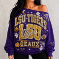 LSU 3D SHOULDER RHINESTONE SWEATSHIRT NTKO