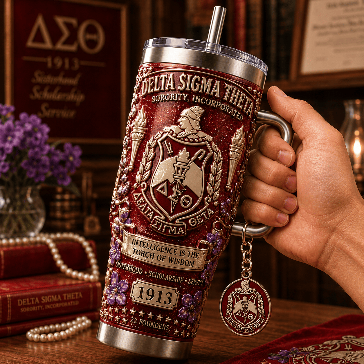 DST 40oz Tumbler With Handle TTNL
