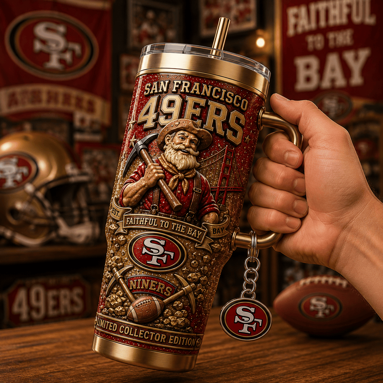 SF49 40oz Tumbler With Handle TTNL