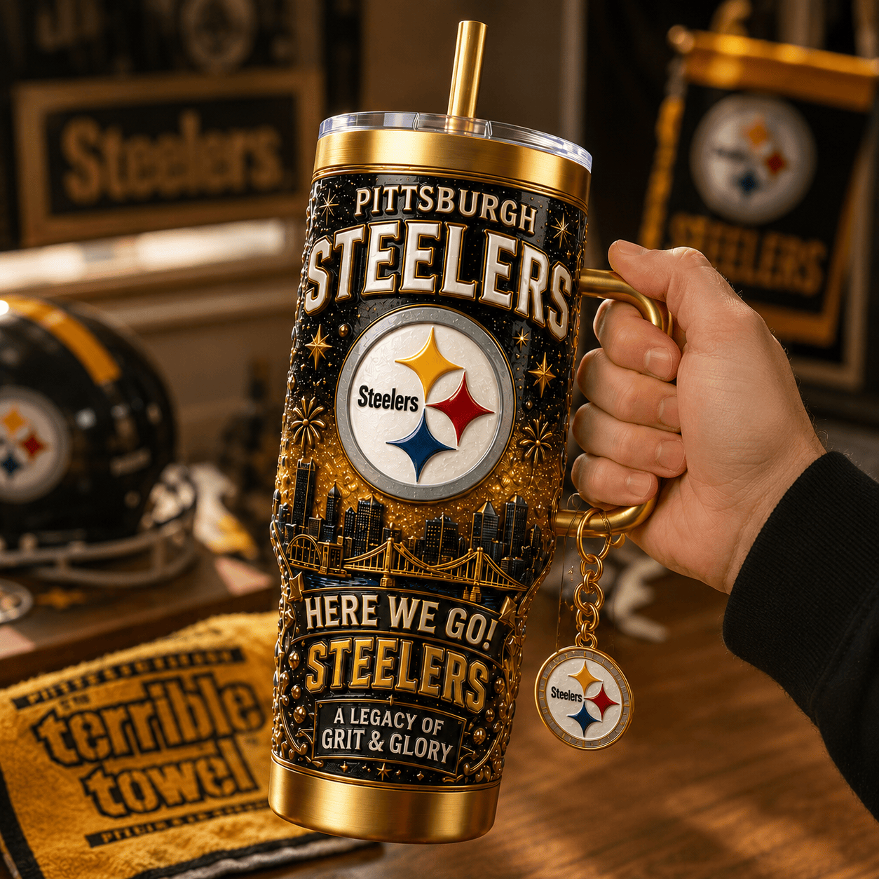 PBS 40oz Tumbler With Handle TTNL