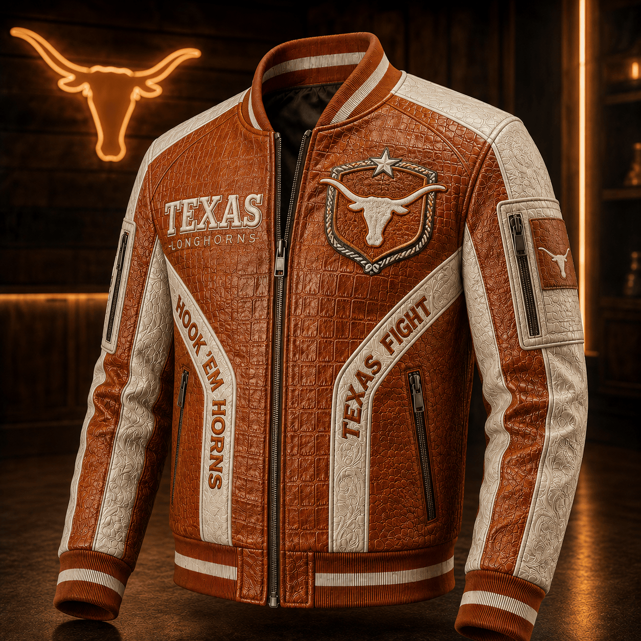 Premium TLH Leather Zipper Jacket TNSM