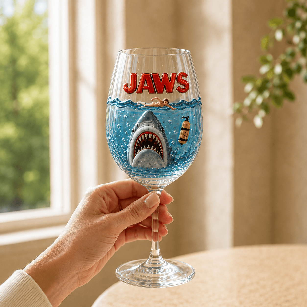 Premium JAWS Wine Glass Cup NHVH