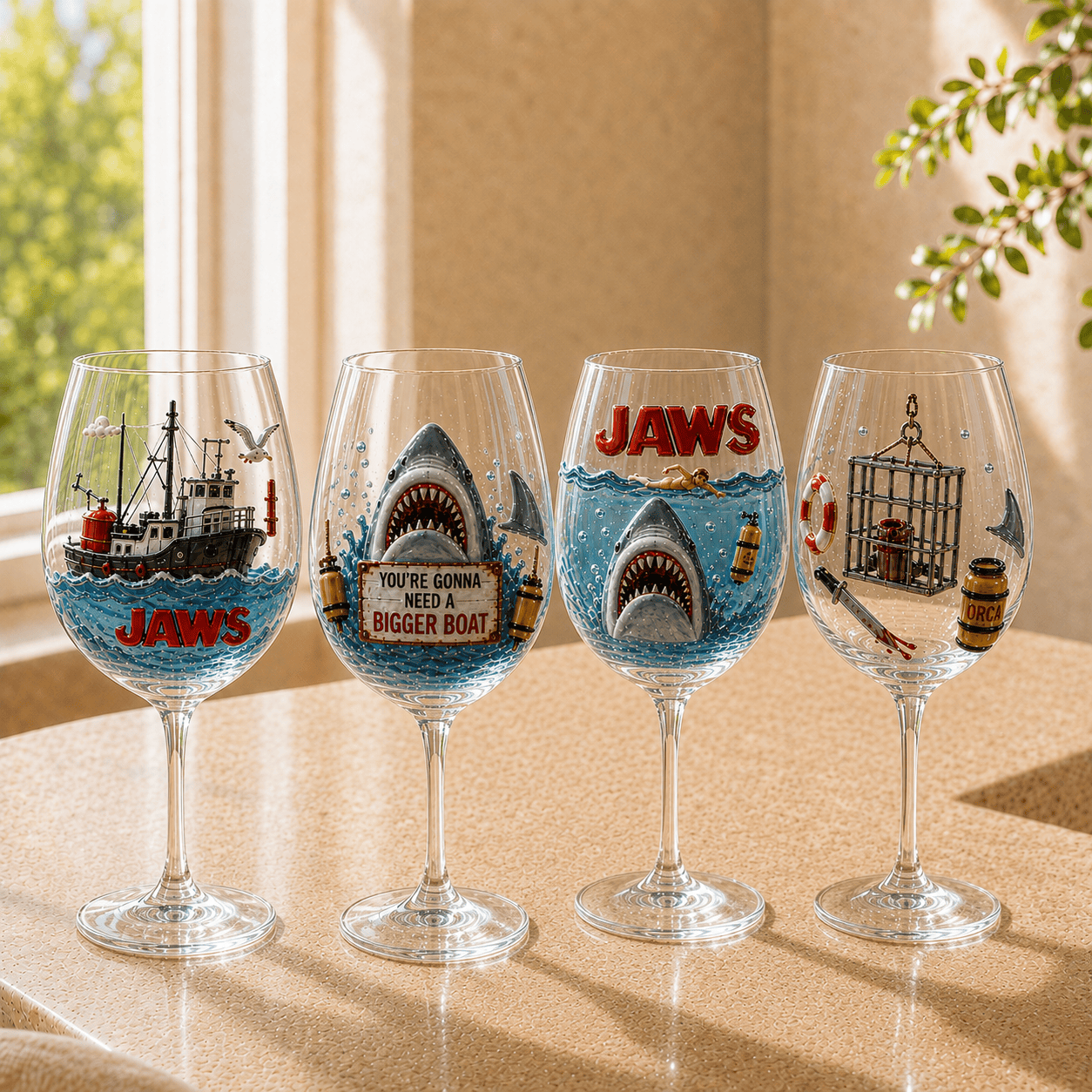 Premium JAWS Wine Glass Cup NHVH