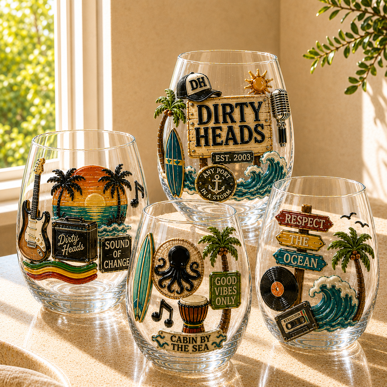 Premium TDHS Wine Glass Cup TMH
