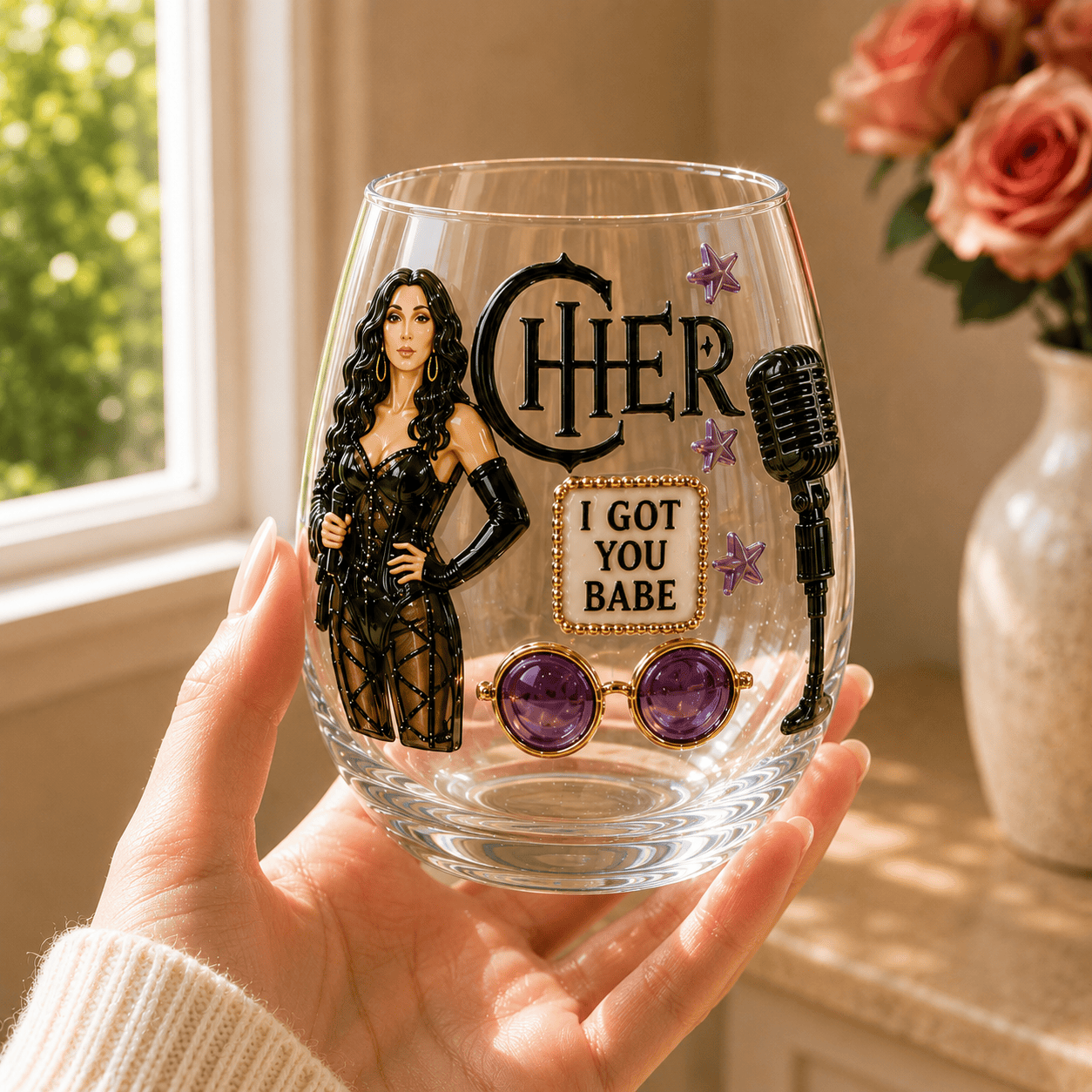 Premium CHER Wine Glass Cup TTTT