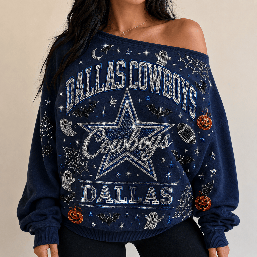 DLCB 3D SHOULDER RHINESTONE SWEATSHIRT DNBN