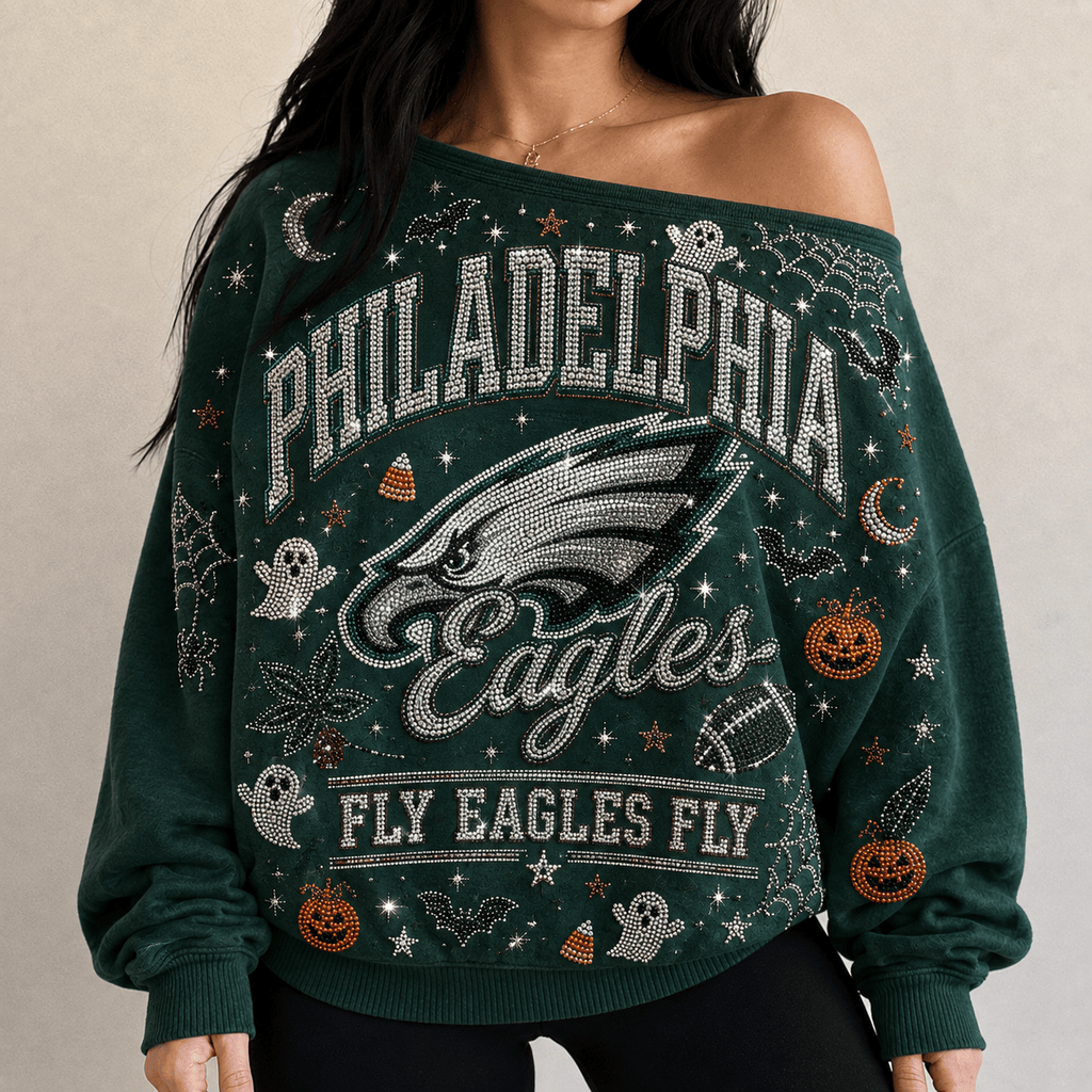 PLDE 3D SHOULDER RHINESTONE SWEATSHIRT DNBN