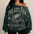 PLDE 3D SHOULDER RHINESTONE SWEATSHIRT DNBN