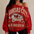 KCC 3D SHOULDER RHINESTONE SWEATSHIRT DNBN