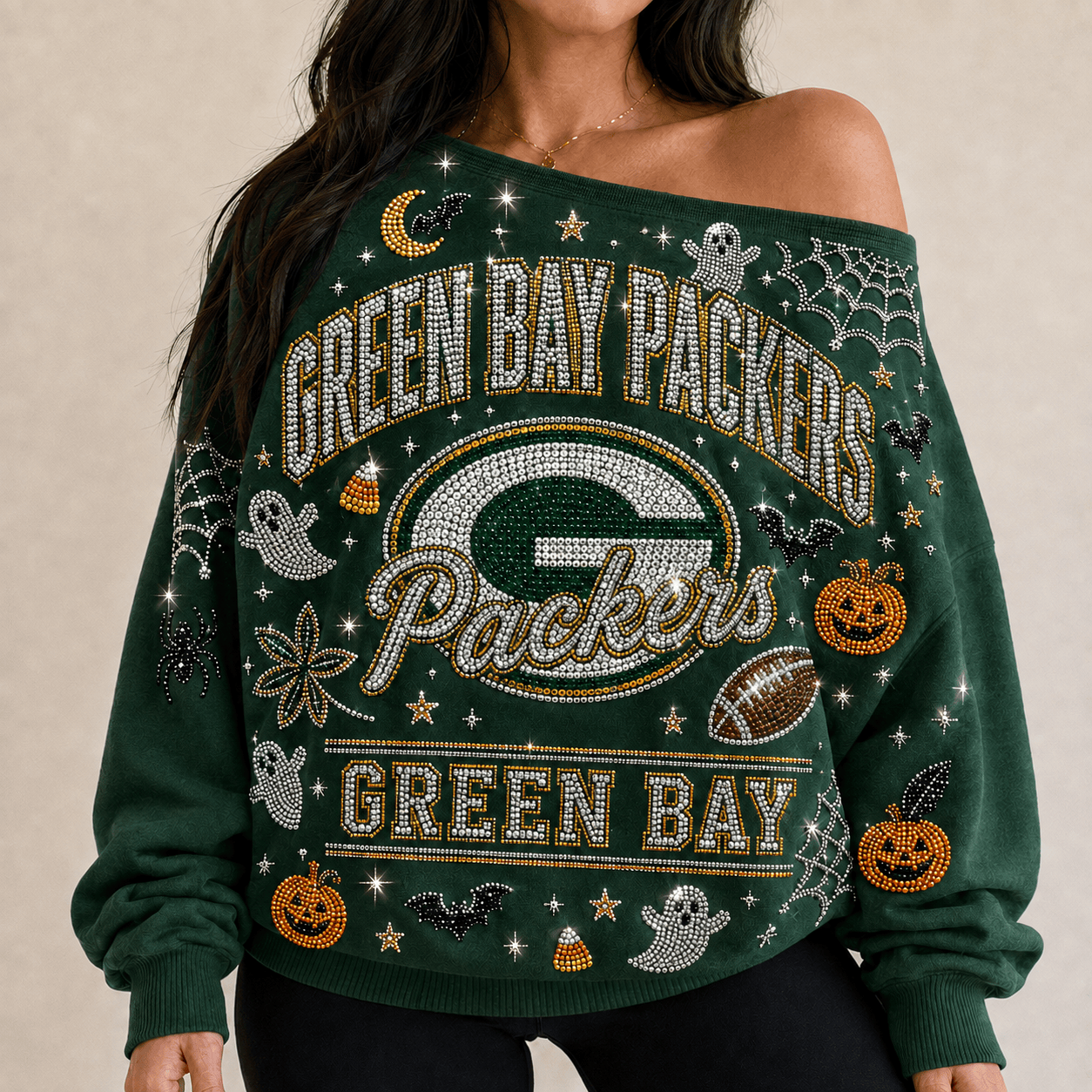 GBP 3D SHOULDER RHINESTONE SWEATSHIRT DNBN