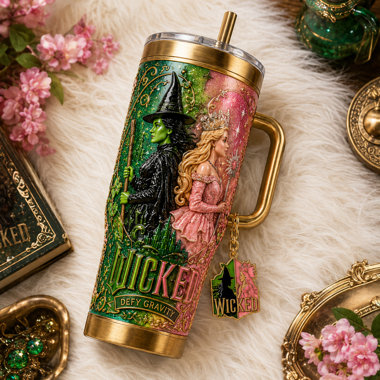 WCKD 40oz Tumbler With Handle TTNL