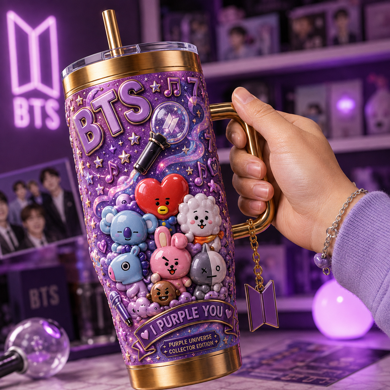 BTS 40oz Tumbler With Handle TTNL