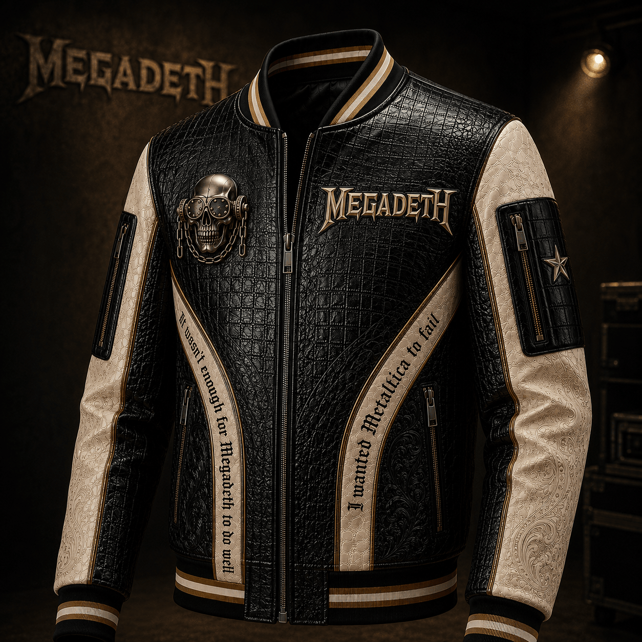 Premium MGD Leather Zipper Jacket PVNA