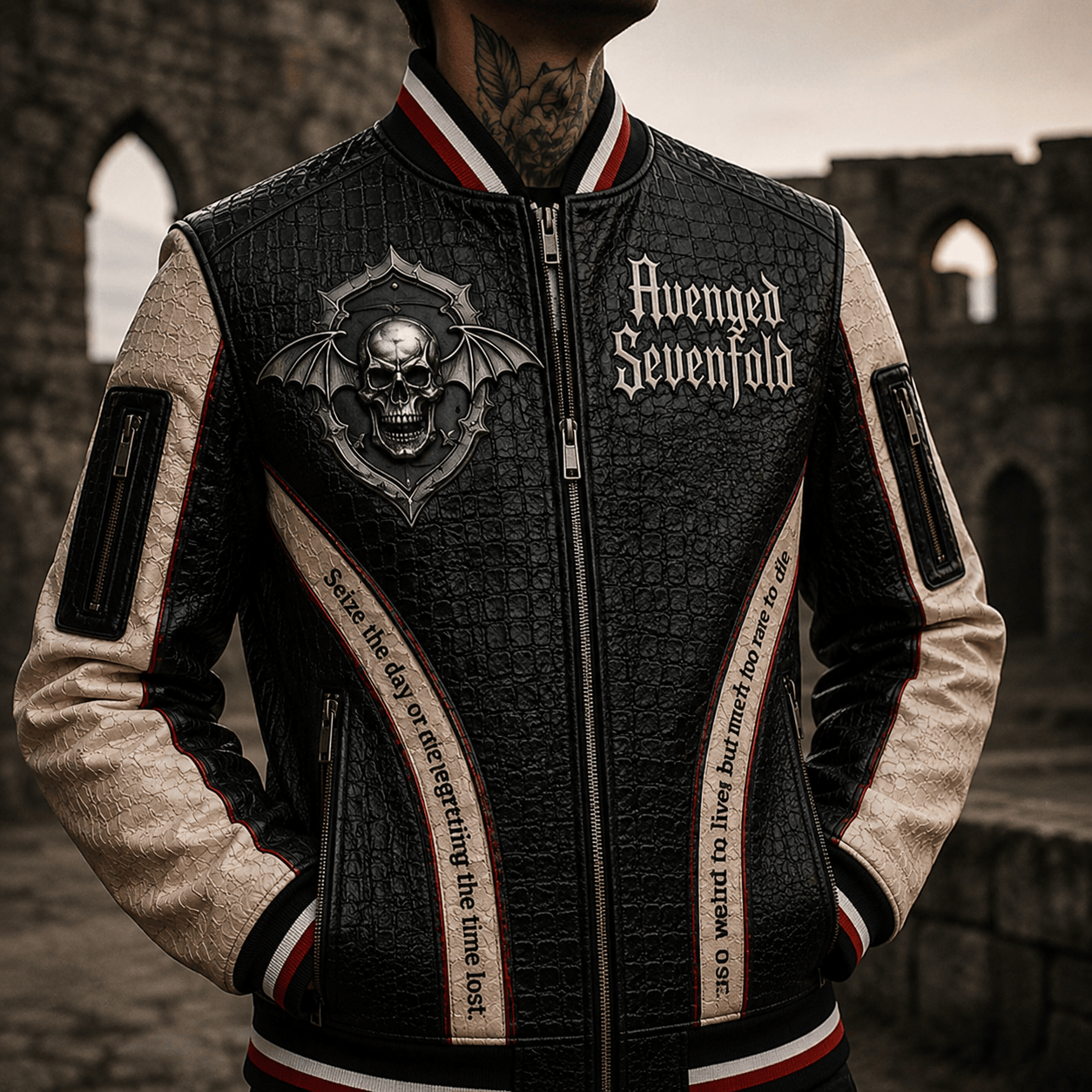 Premium SVD Leather Zipper Jacket PVNA