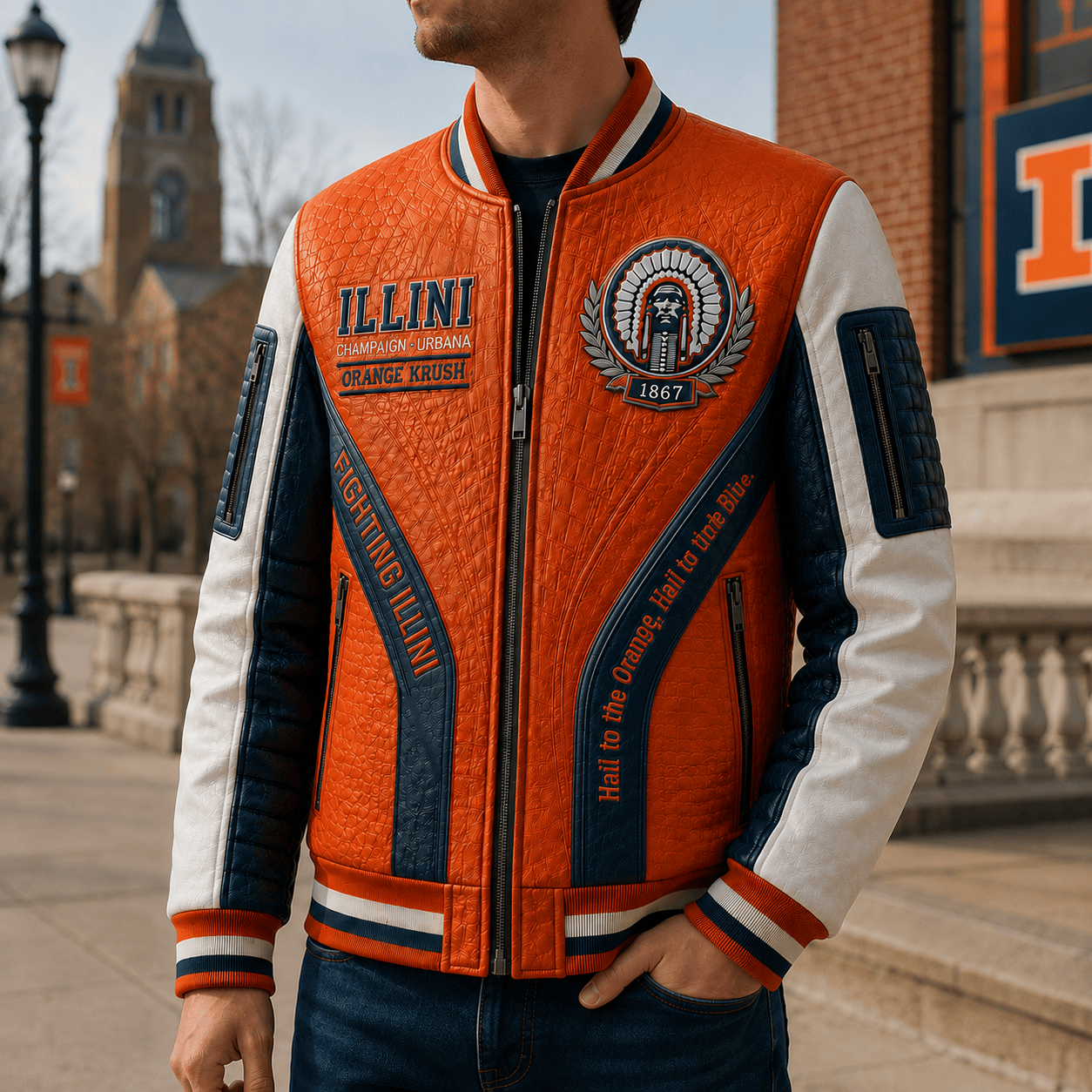 Premium IFI Leather Zipper Jacket PVNA