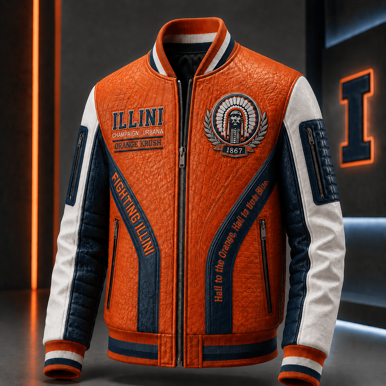 Premium IFI Leather Zipper Jacket PVNA